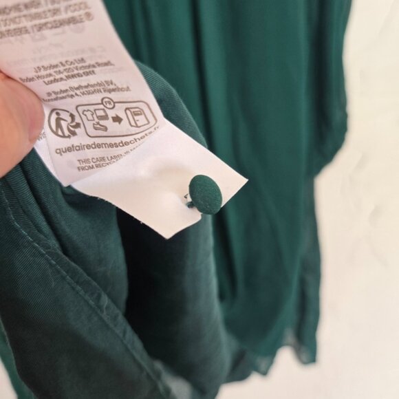 Boden Emerald Green Yoke Pleated Shift Dress - Picture 11 of 12